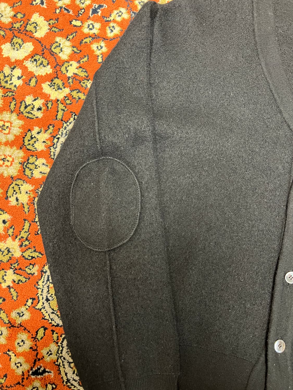 [M] 쿠어 오버핏 울 가디건 블랙 상품이미지3