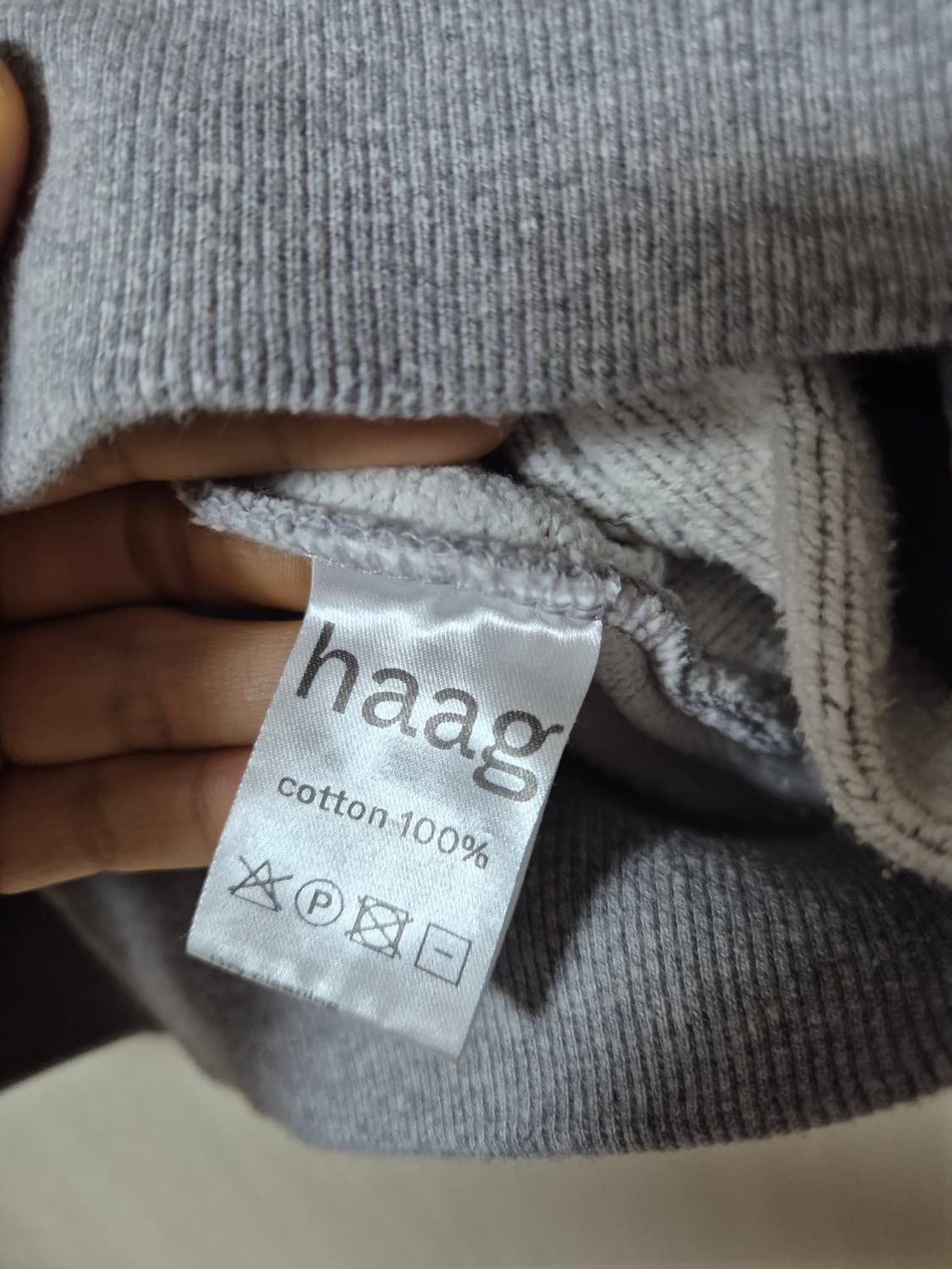 HAAG 헤이그  하프집업 맨투맨 그레이 반집업 상품이미지8