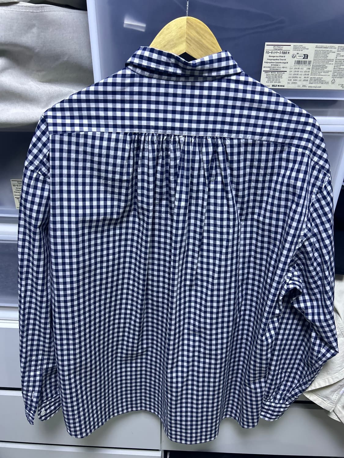 포터클래식 깅엄체크셔츠 네이비 L 상품이미지2