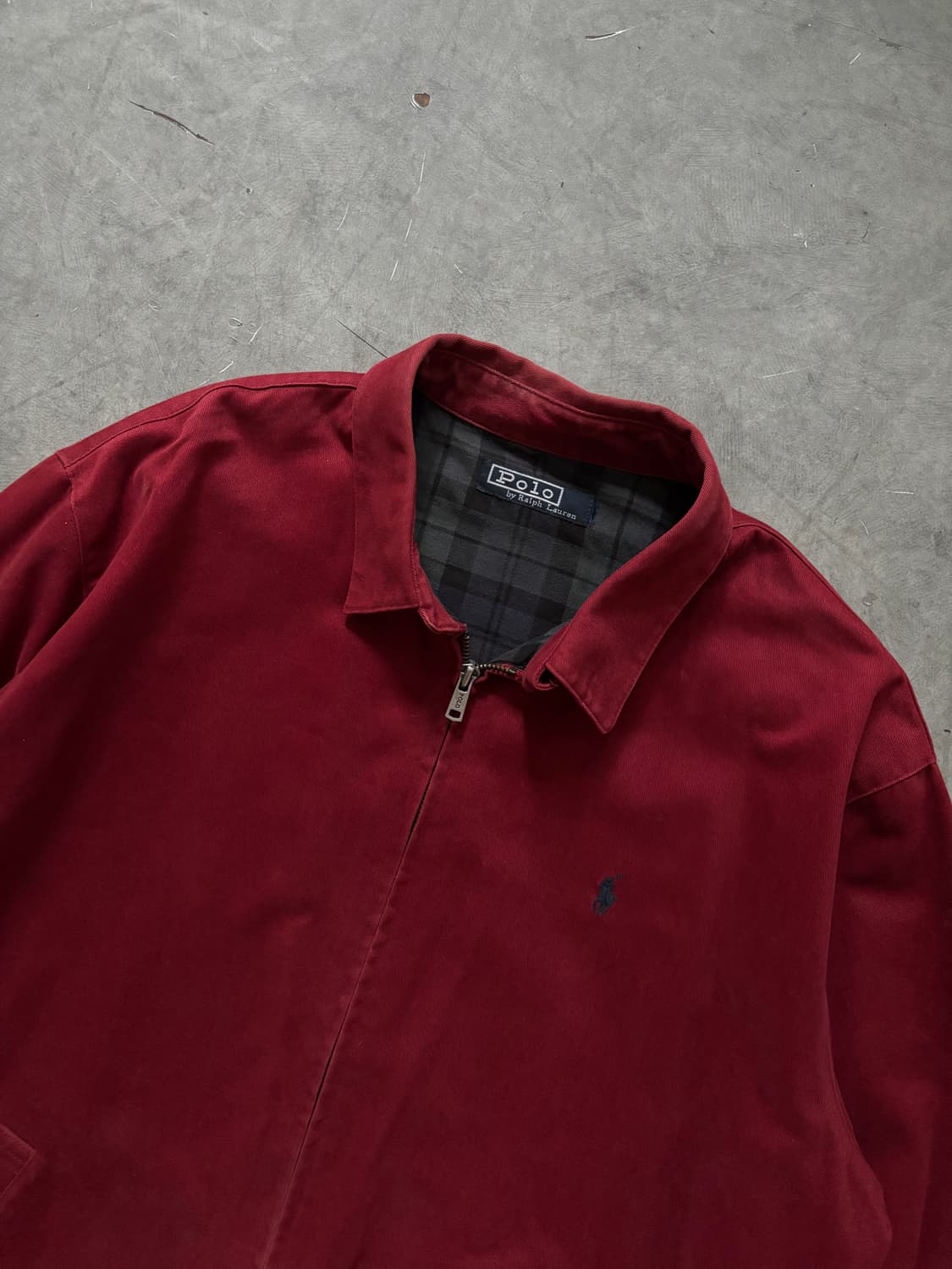 Polo 폴로 랄프로렌 딥레드 코튼 헤링턴 자켓 상품이미지3