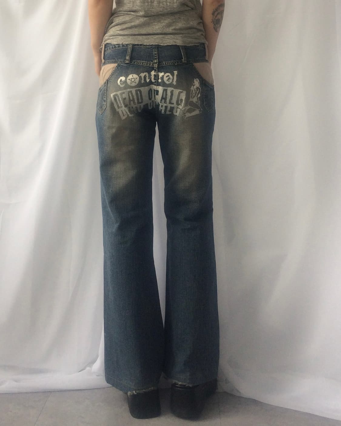 Algonquins back printing denim pants 상품이미지9