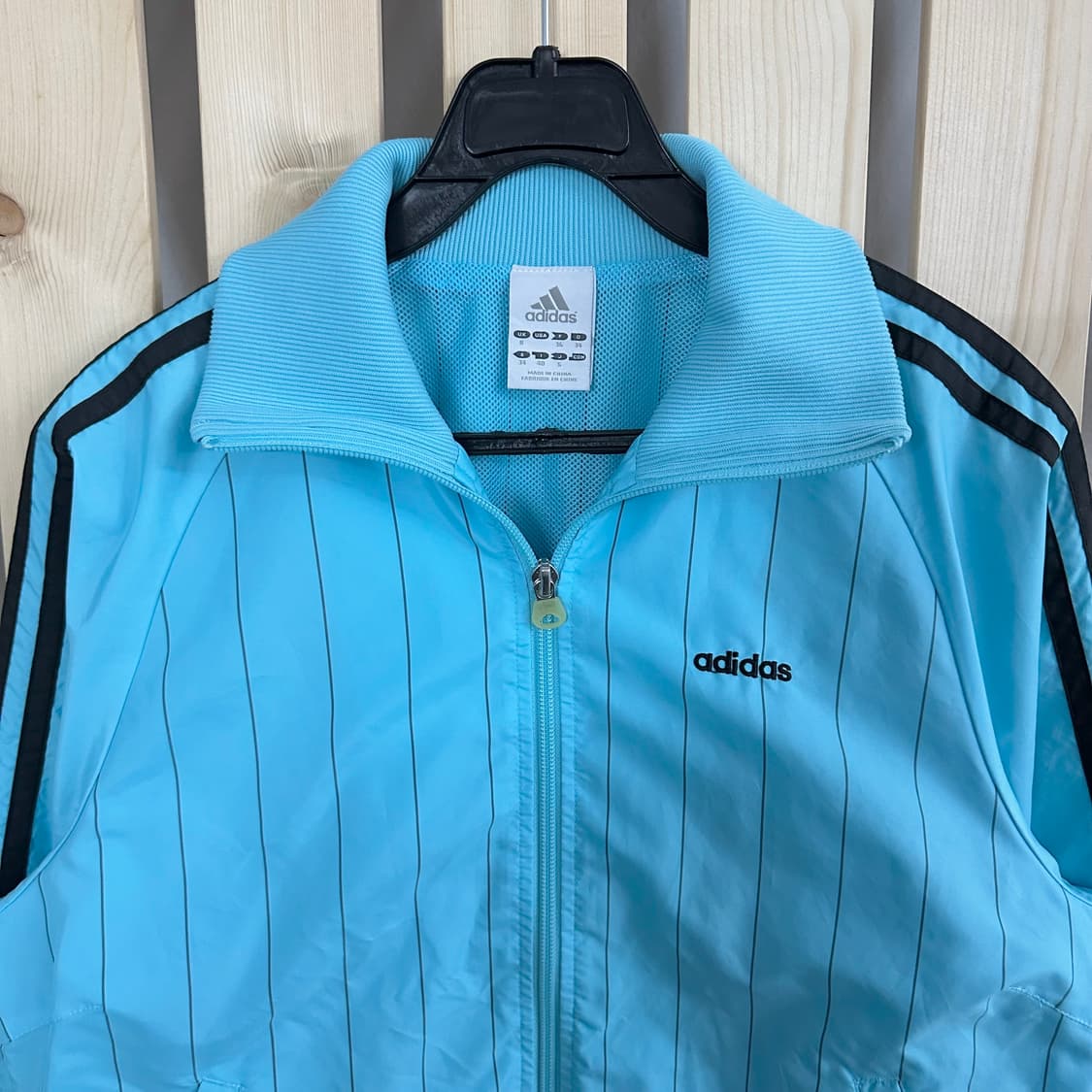 (S) 아디다스 스카이블루 스트라이프 바람막이 자켓 상품이미지3