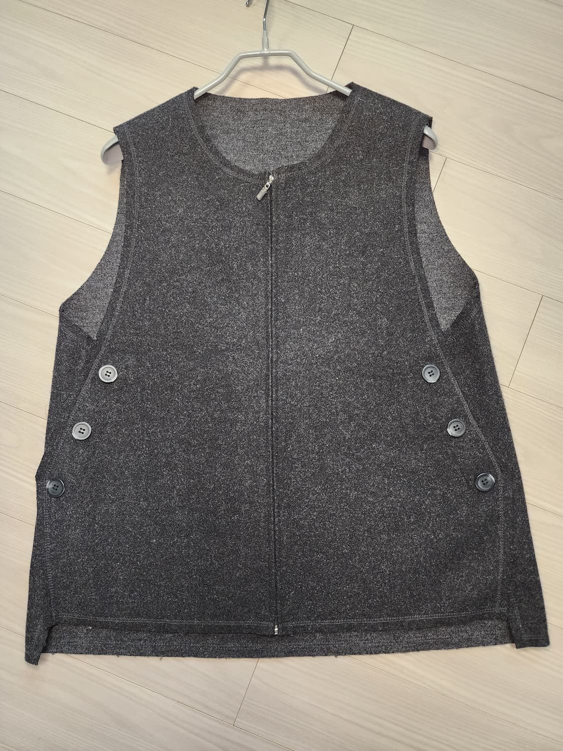 울 혼방 여성 조끼 L 상품이미지5