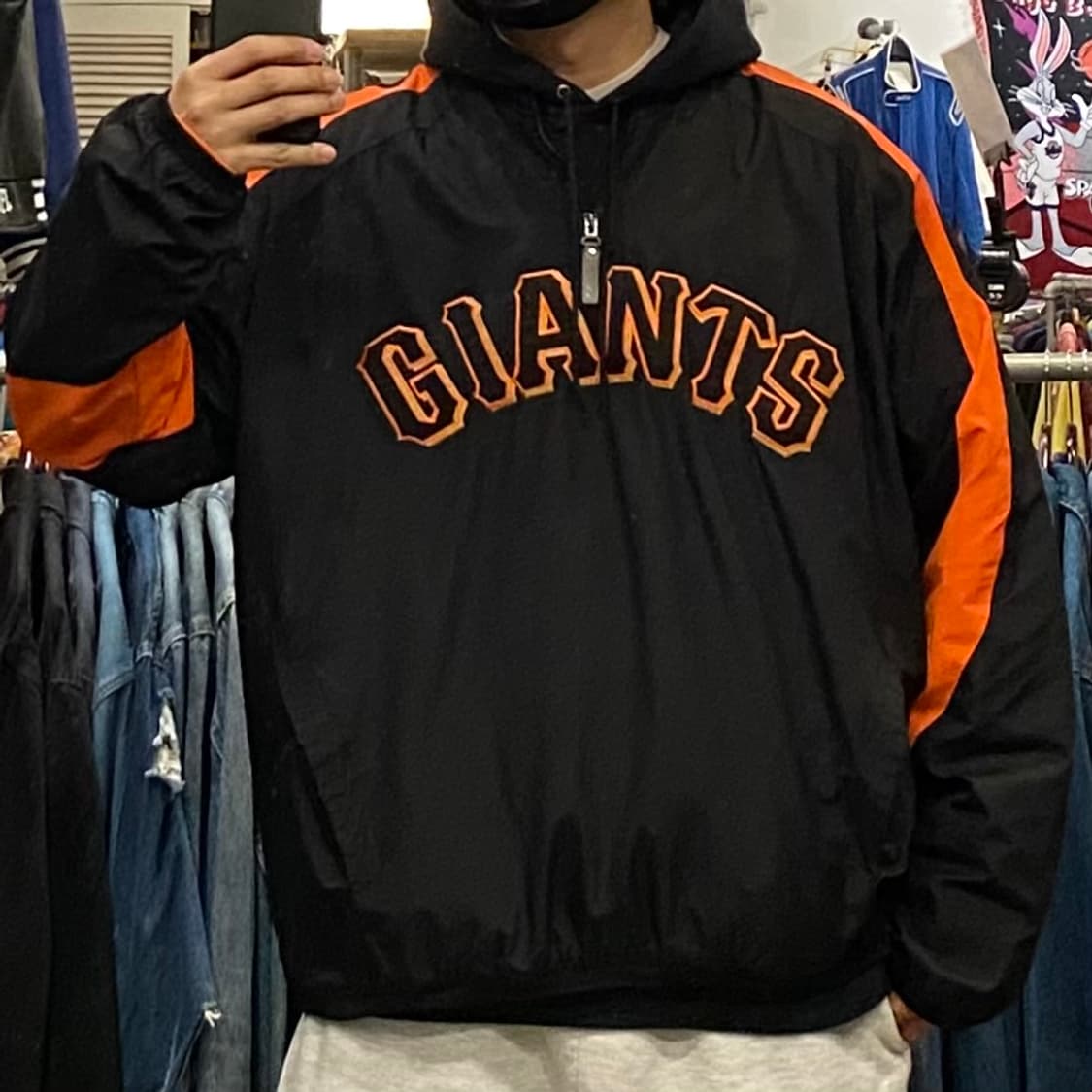 USA 마제스틱 샌프란시스코 선수용 아노락 바람막이 상품이미지1