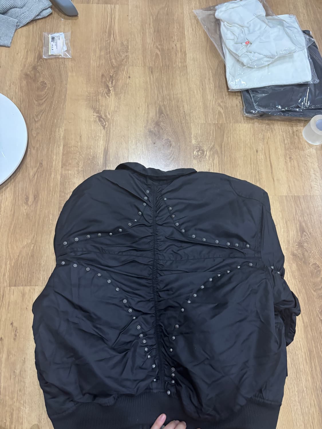 떠그 클럽 / 블랙 스터드 항공 점퍼 / 3 xl 105 상품이미지3