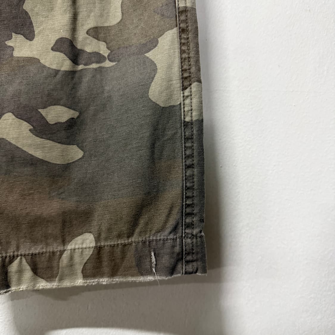 VTG 빈티지 밀리터리 우드랜드 카모 코튼 와이드 카고 팬츠 상품이미지6