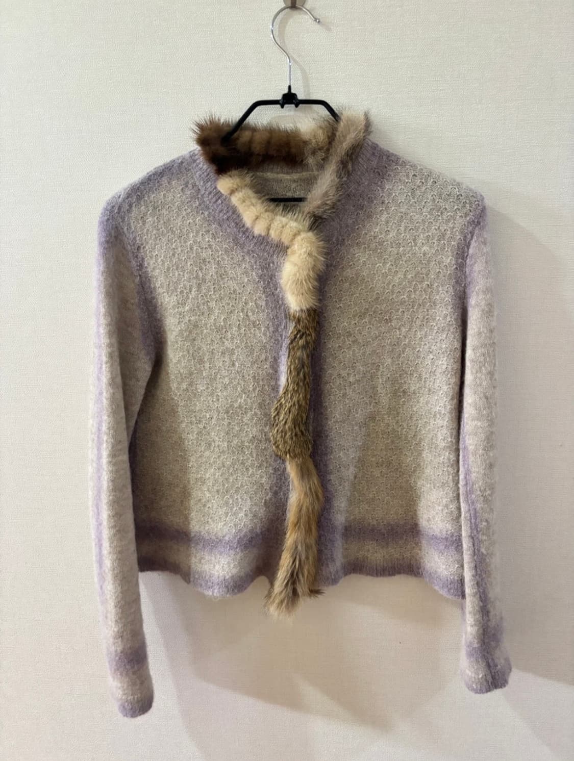 3 prototyes 퍼 트리밍 가디건 상품이미지1