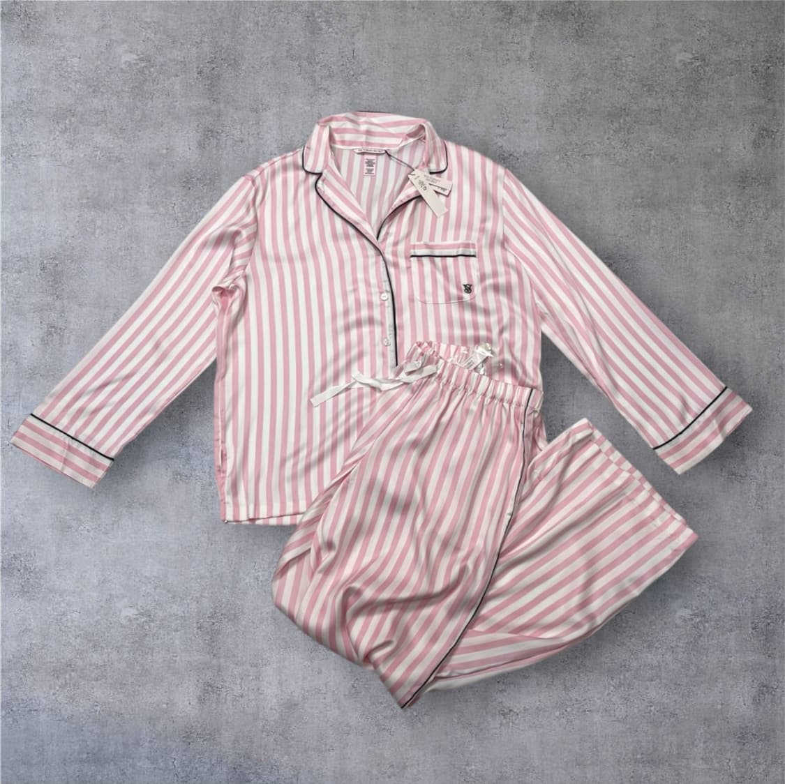 빅토리아시크릿 핑크 스트라이프 파자마 세트 XS 상품이미지1