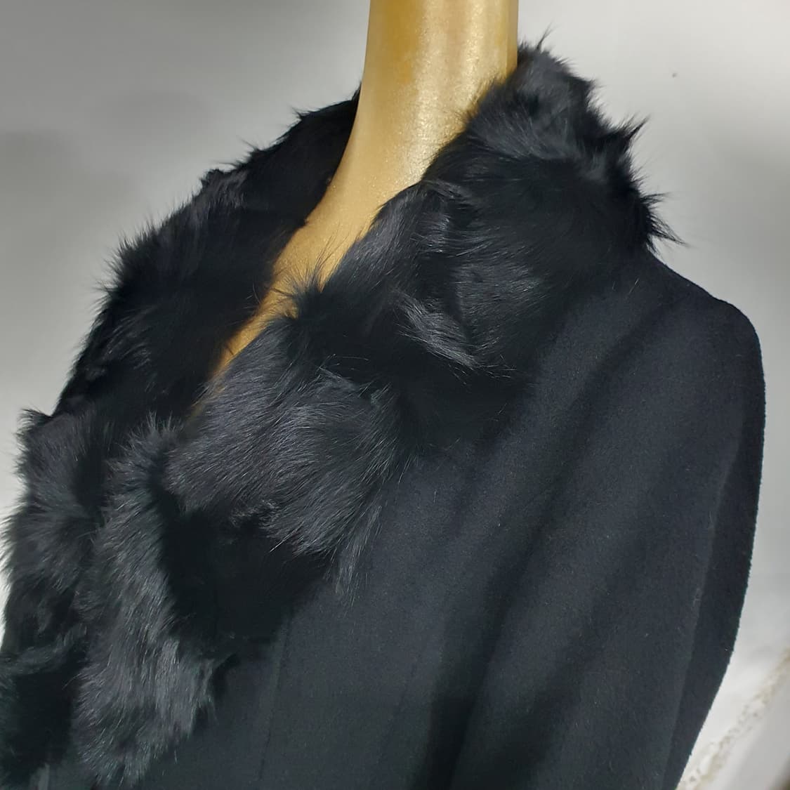 (100) 아날도바시니 폭스퍼 울 코트 상품이미지5