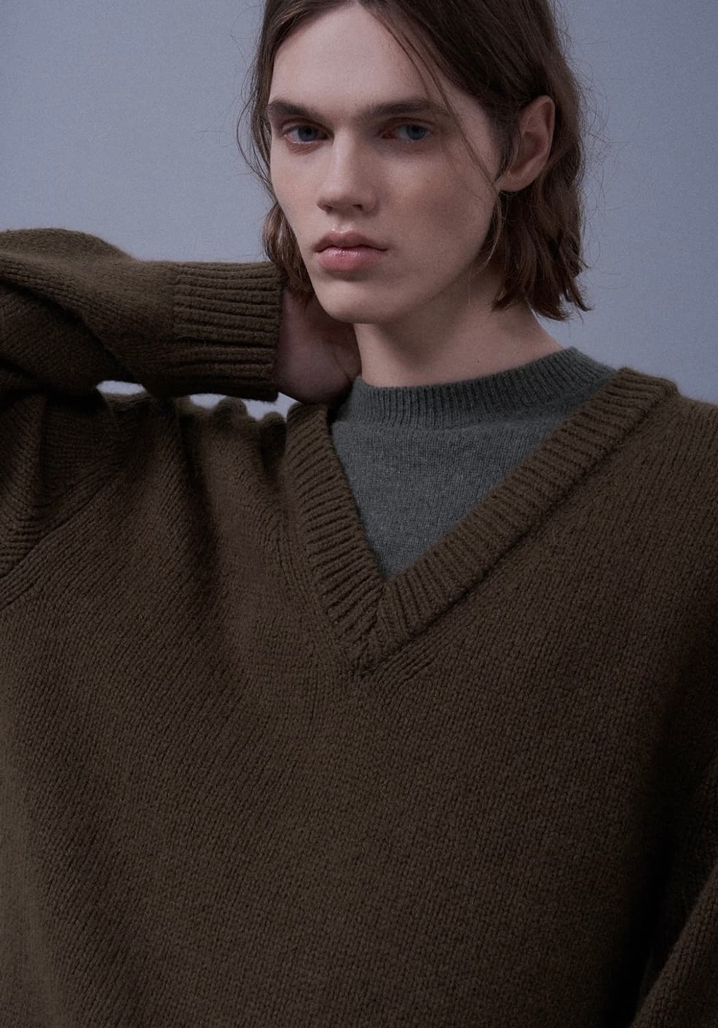 시스템옴므 25FW 파리컬렉션 울 더블 넥 니트 상품이미지1