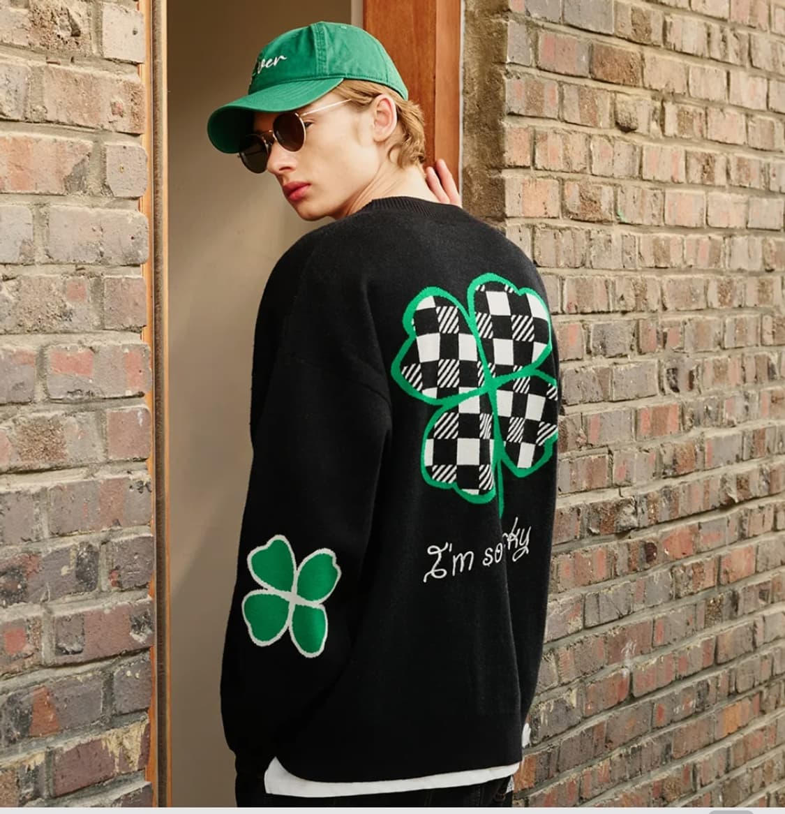 제너럴아이디 클로버 자수 블랙 가디건(Free) 상품이미지8