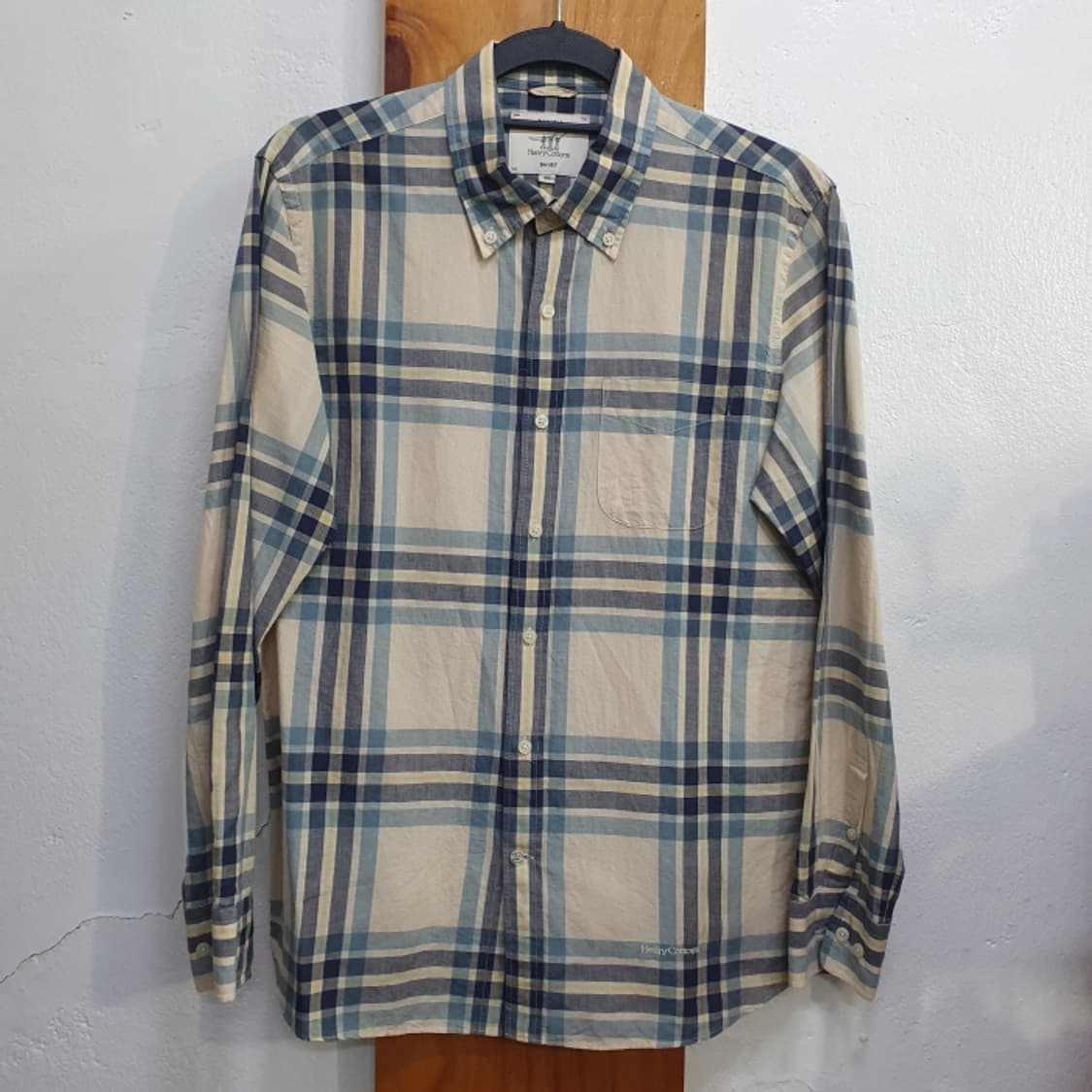 헨리코튼 마 면 혼방 체크셔츠(95) 상품이미지1