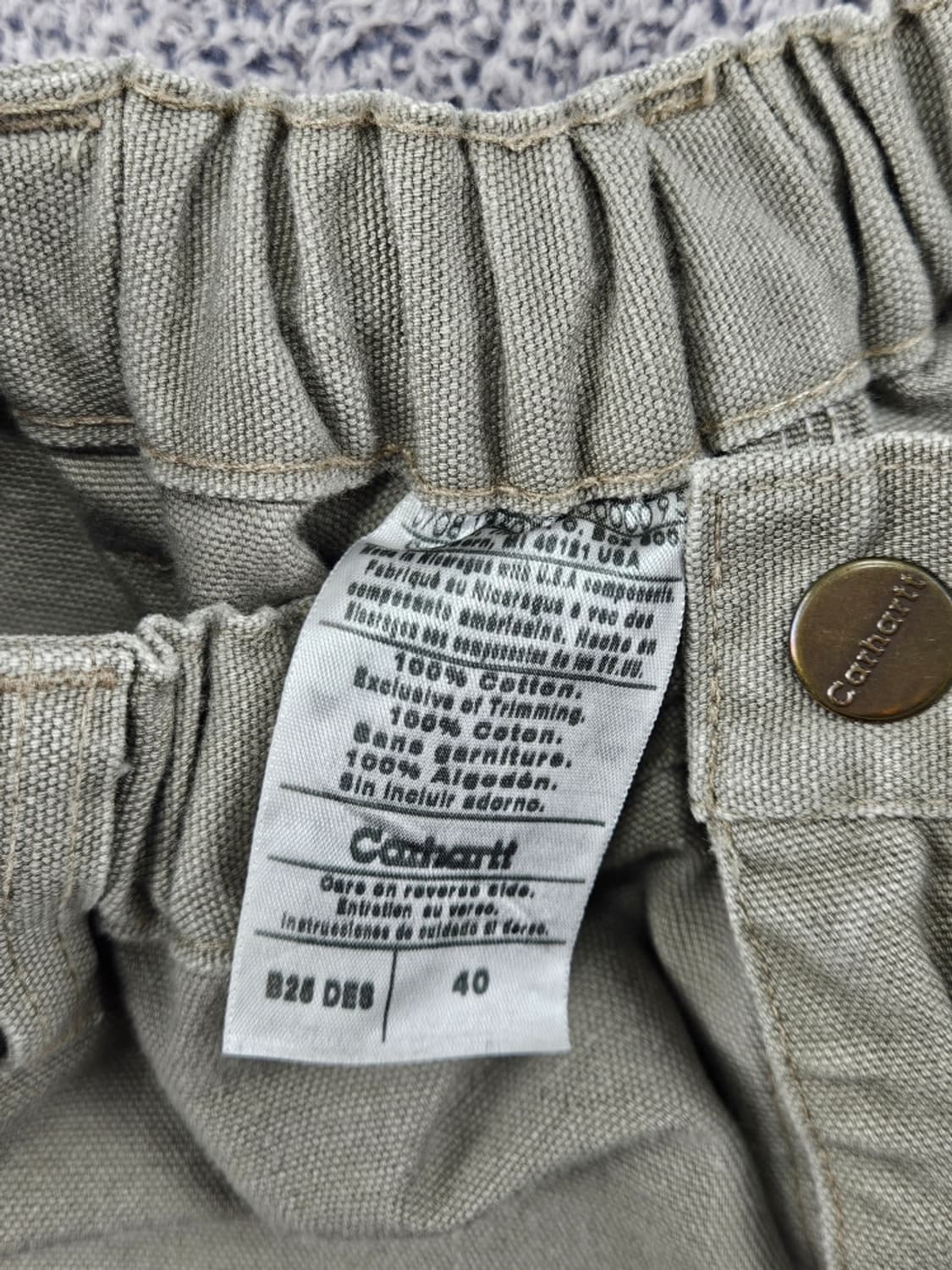 칼하트 밴딩 더블니 커스텀 워크 카펜터 반바지 ( 40" )/ 11492 상품이미지7