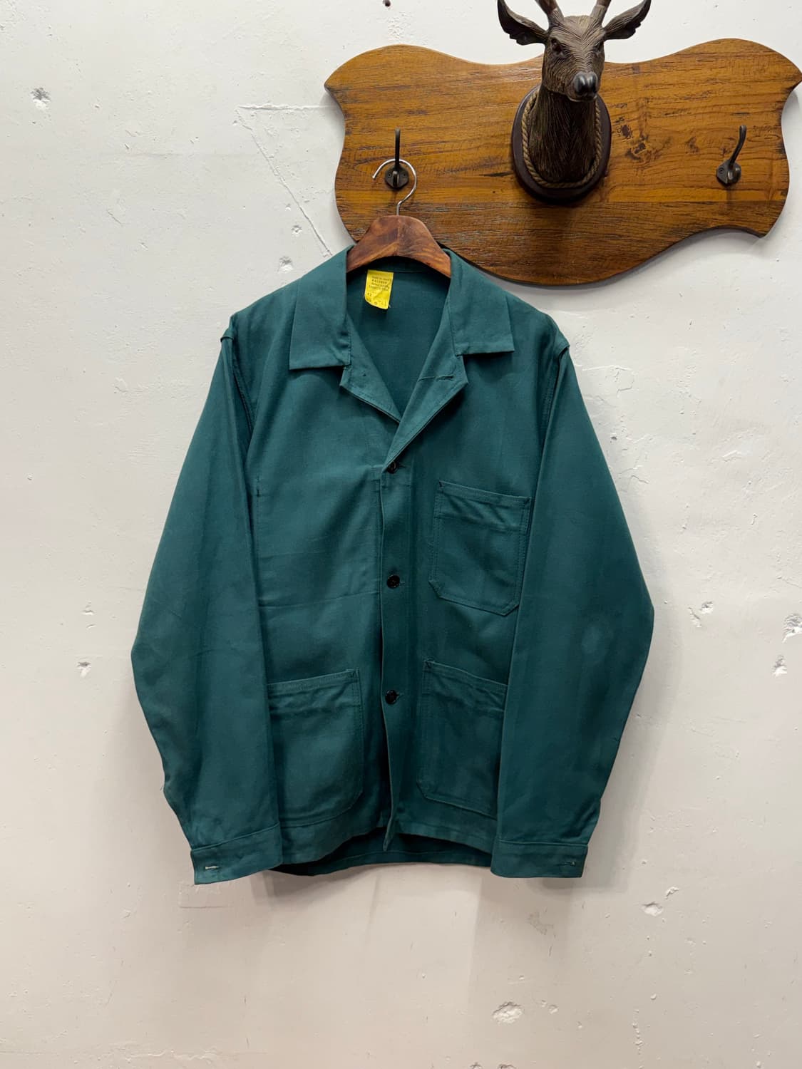 French Work Jacket Teal Green 상품이미지1