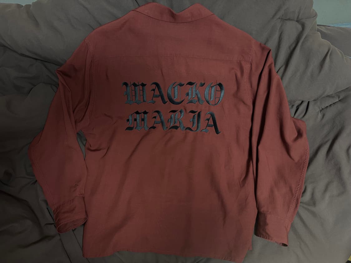 [M] 와코마리아 50s 셔츠 버건디 상품이미지4