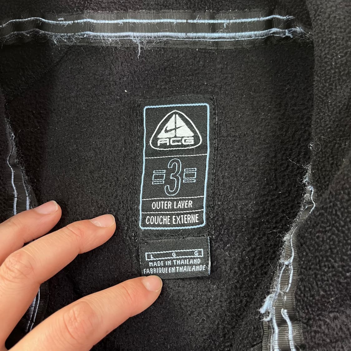 100 나이키 ACG 블랙 플리스 자켓 상품이미지3