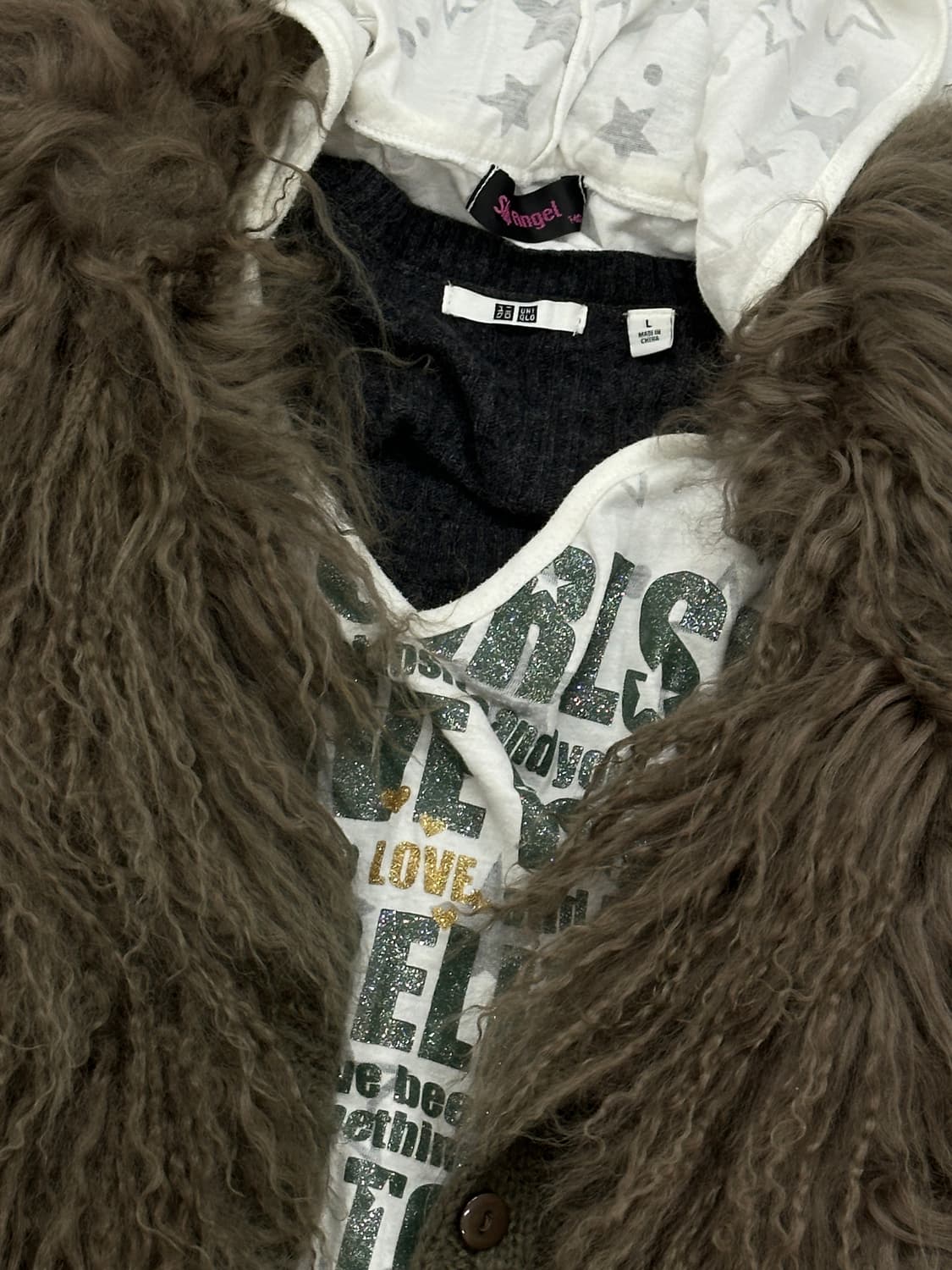 🪐오네갸루 y2k 퍼 조끼 포인트 코디세트 🪐펑크 락 보헤미안 상품이미지6