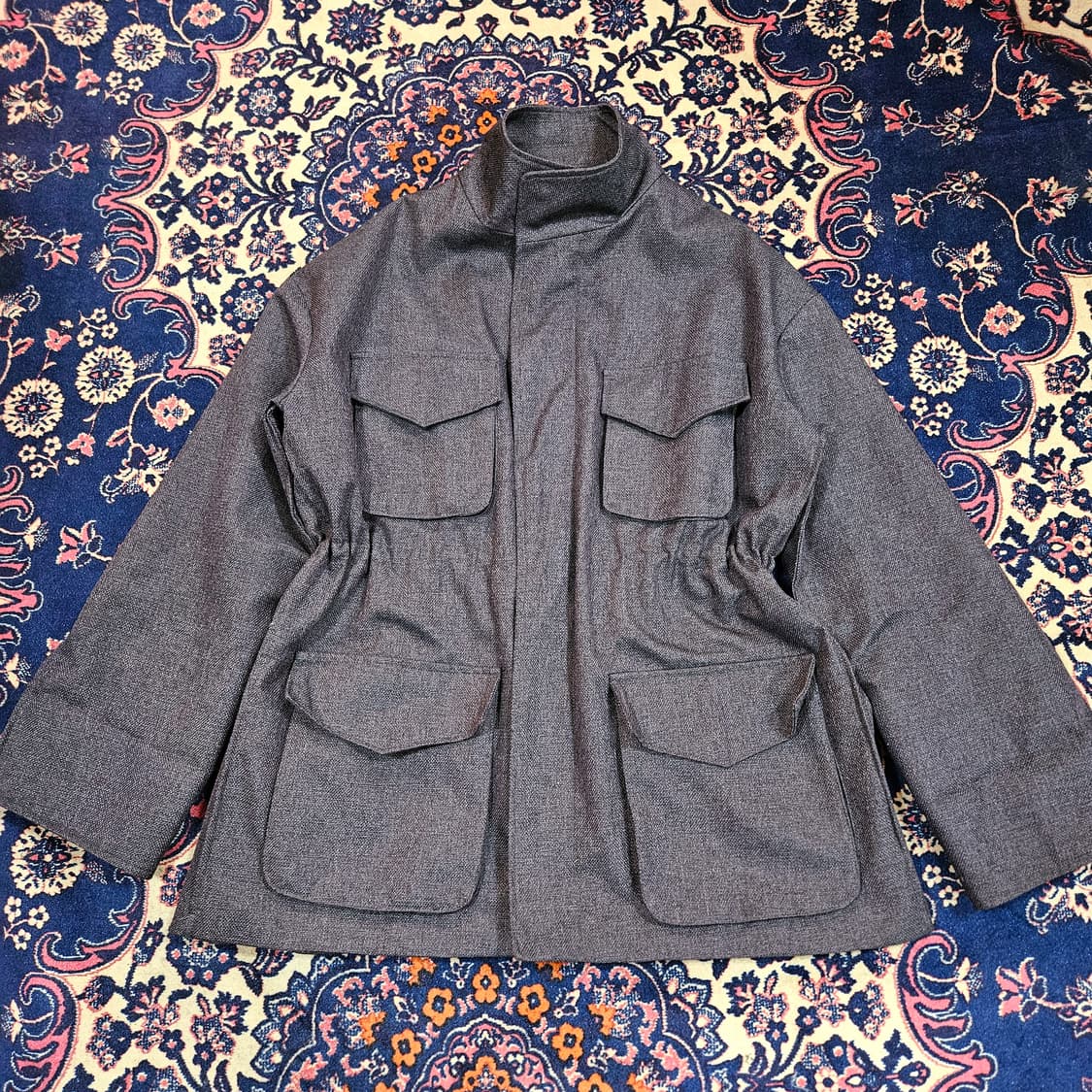 가먼츠 도큐먼트 하이넥 라인 버튼 사파리 포멀 자켓 Free 상품이미지2