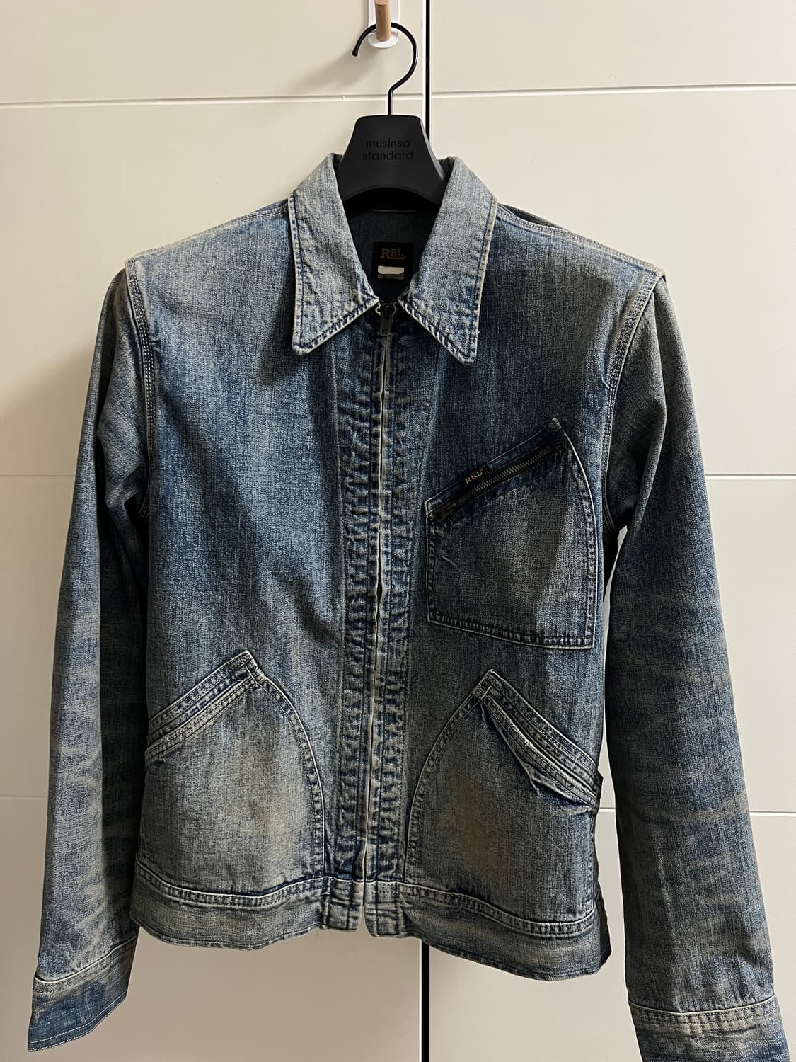 택포55) RRL 더블알엘 레이튼 연청 데님자켓 S 상품이미지1