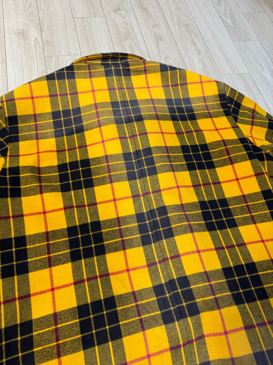 24FW 슈프림 퀼티드 플래드 옐로우 셔츠 L 상품이미지8