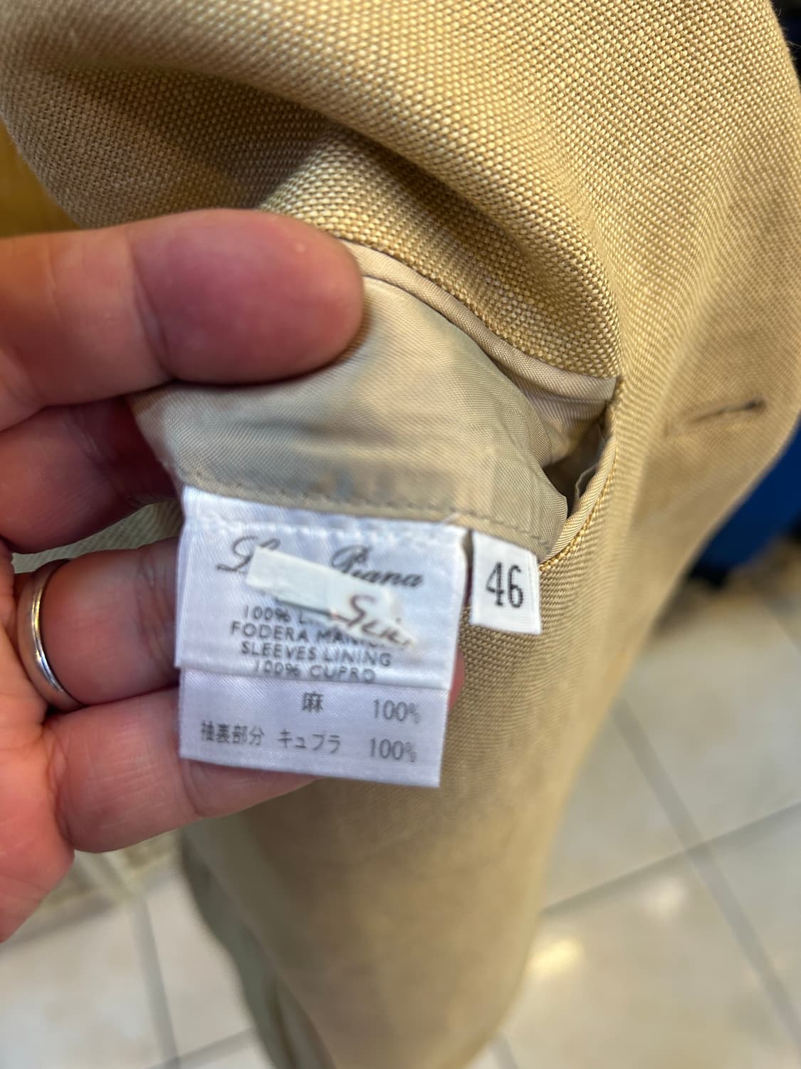 46/9t 정품 로로피아나 린넨 자켓 팝니다 상품이미지4