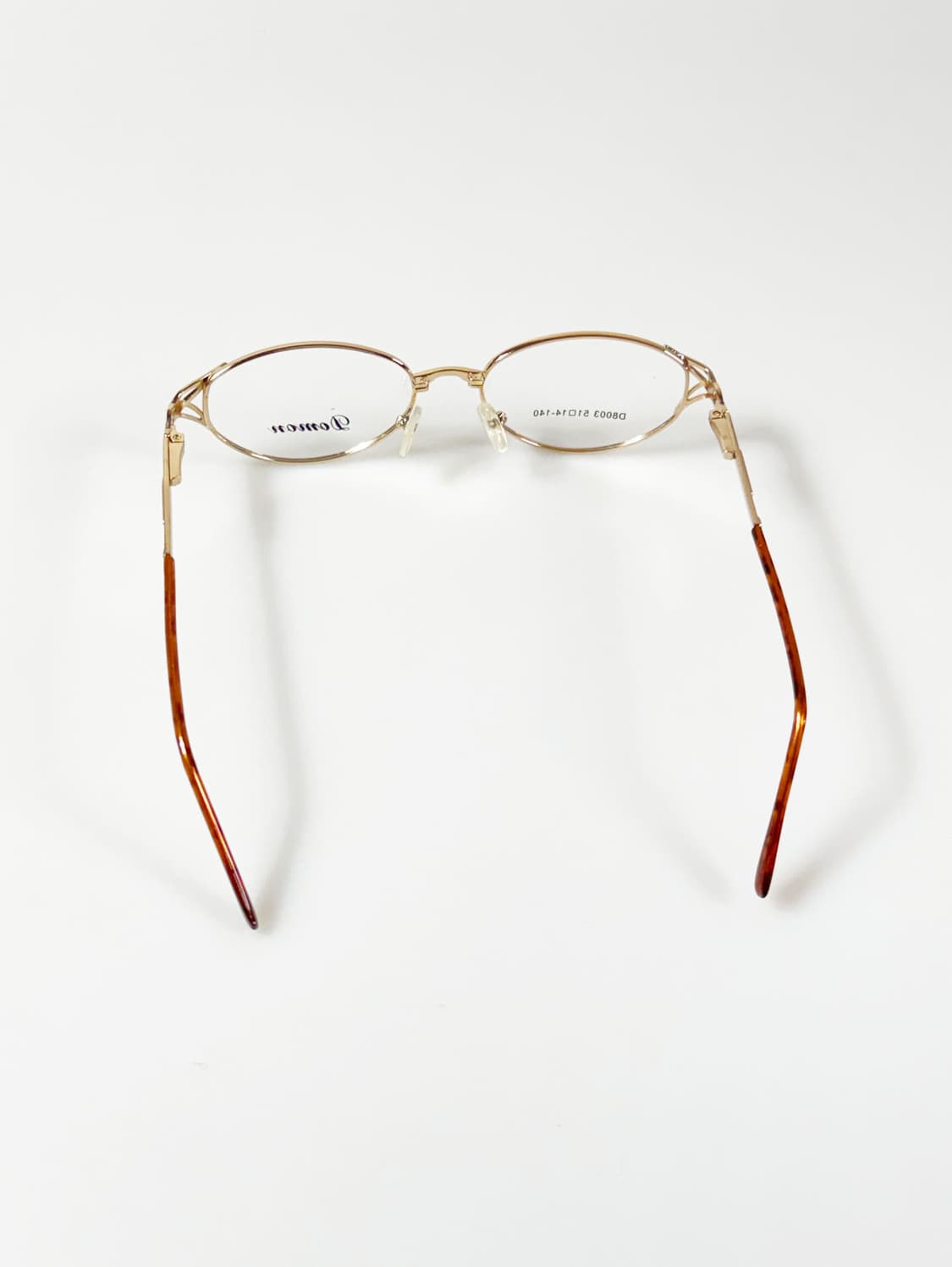 90s DOMON 골드 슬림 오벌 메탈 프레임 빈티지 안경 상품이미지5