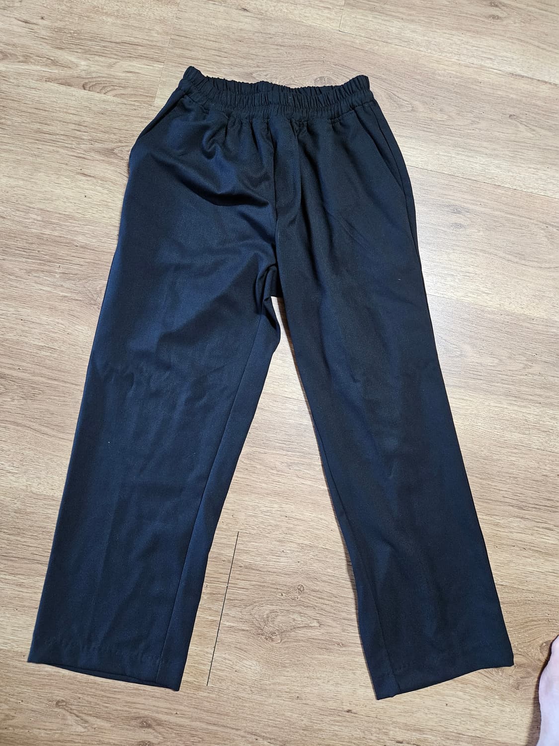 후러브스아트 세미와이드슬랙스 블랙 M사이즈 상품이미지1