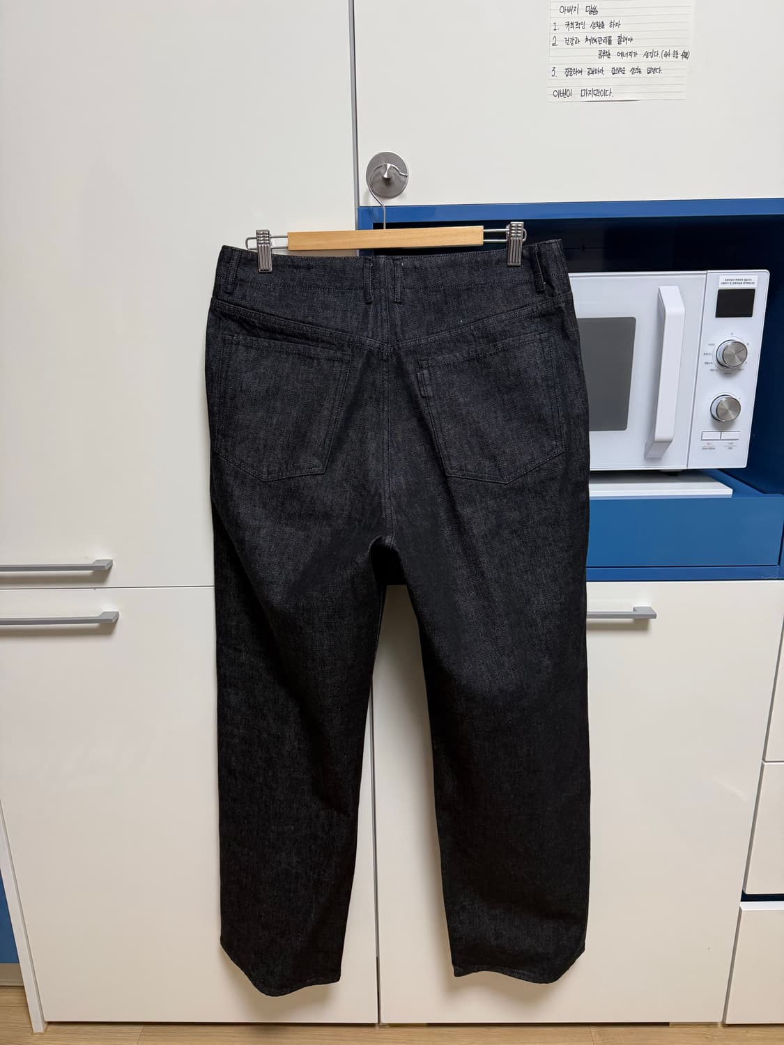 포터리 원 워시드 와이드 데님 4사이즈 블랙 상품이미지2