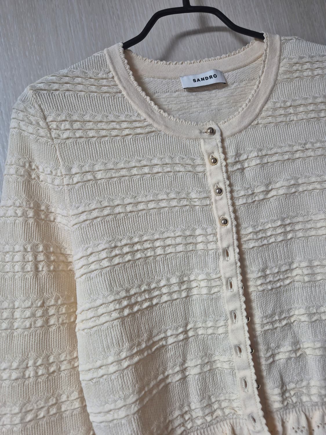 (정품) 산드로 니트 가디건 폴란트 러플 Ruffled 가디건 1사이즈 상품이미지5