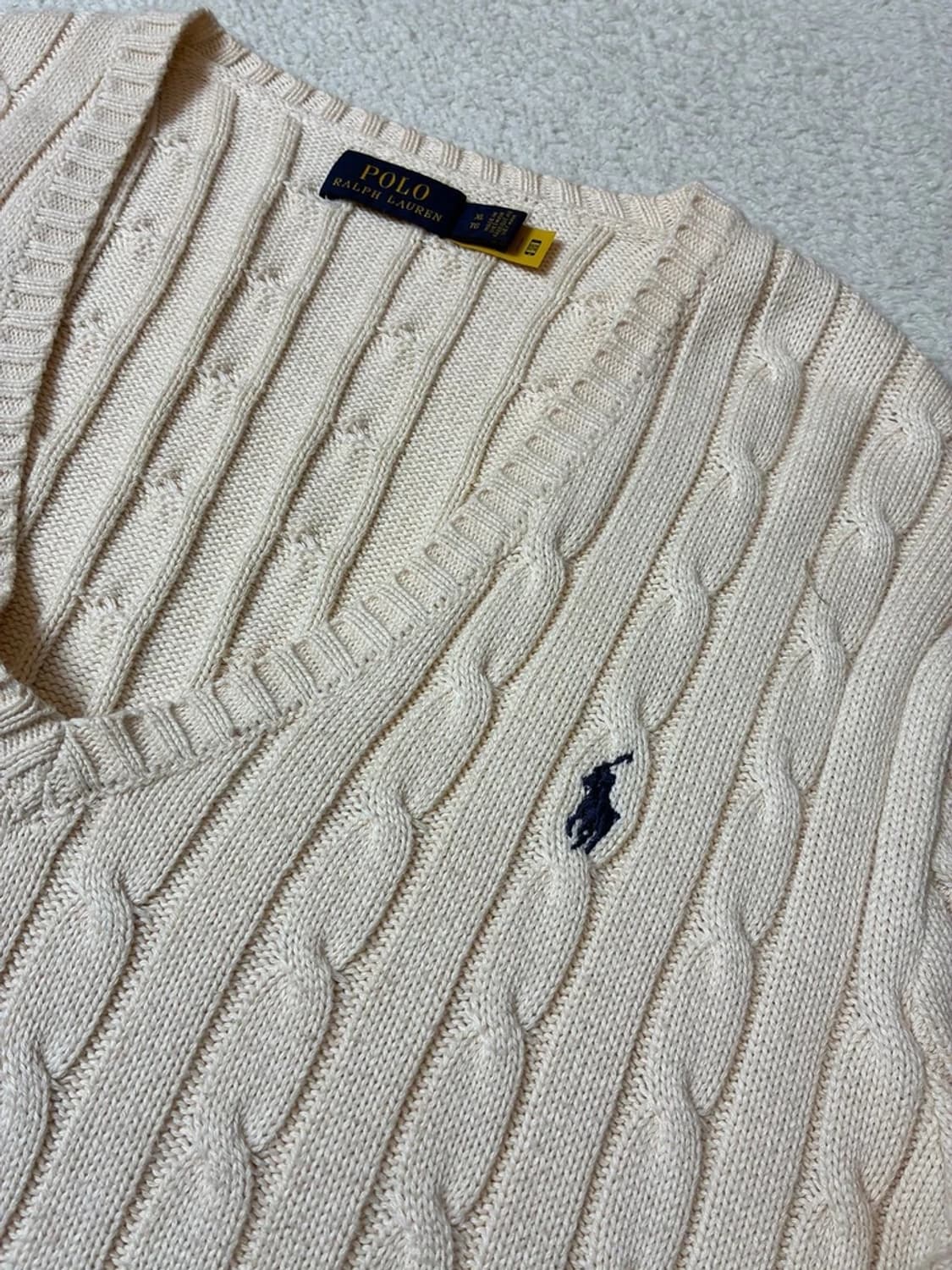 폴로 랄프로렌 큐알 신형 우먼스 코튼 꽈배기 니트 PN7709 상품이미지3