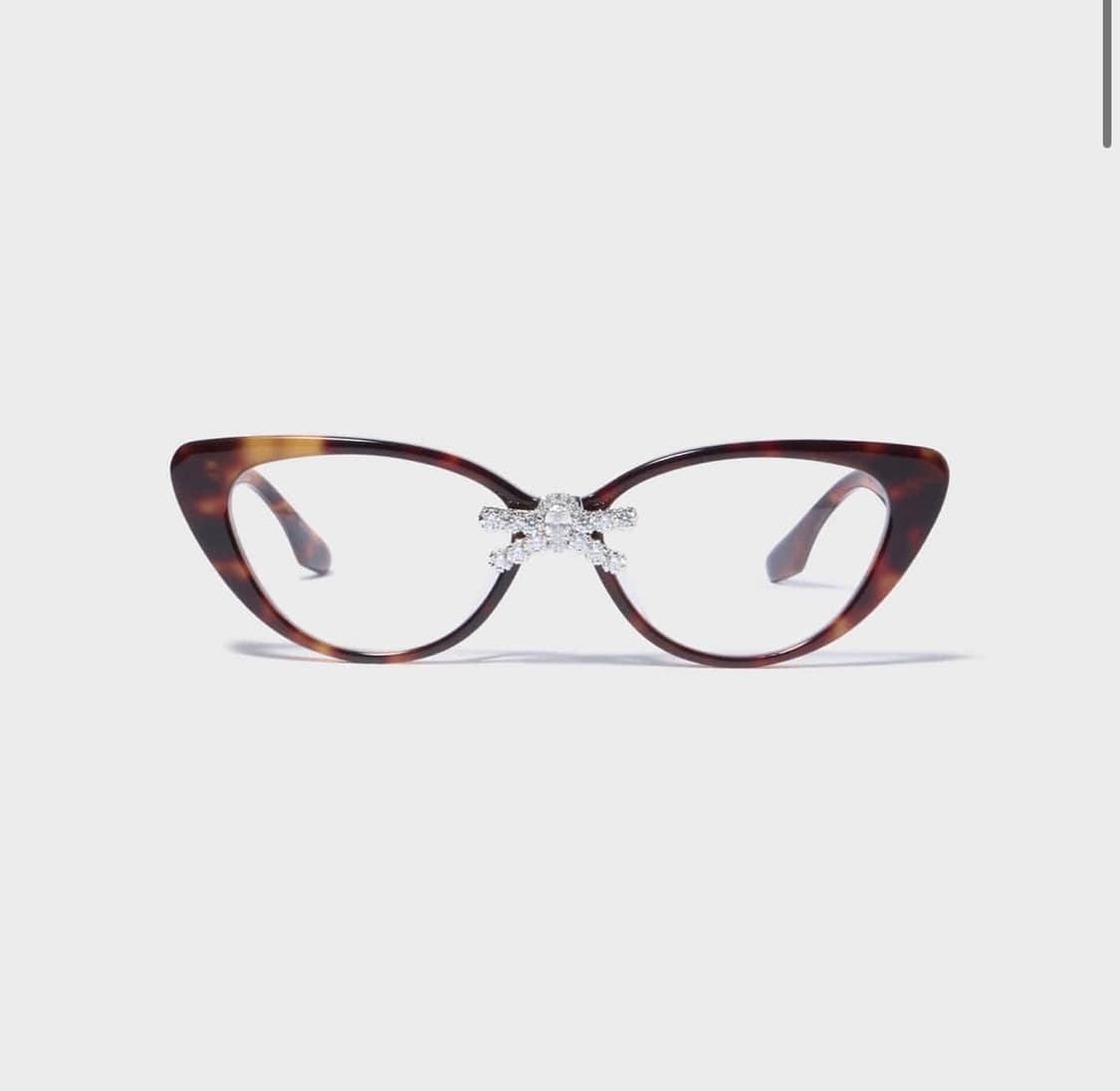 슈슈통x위민 젬스톤 보우노트 글래스 브라운 상품이미지1