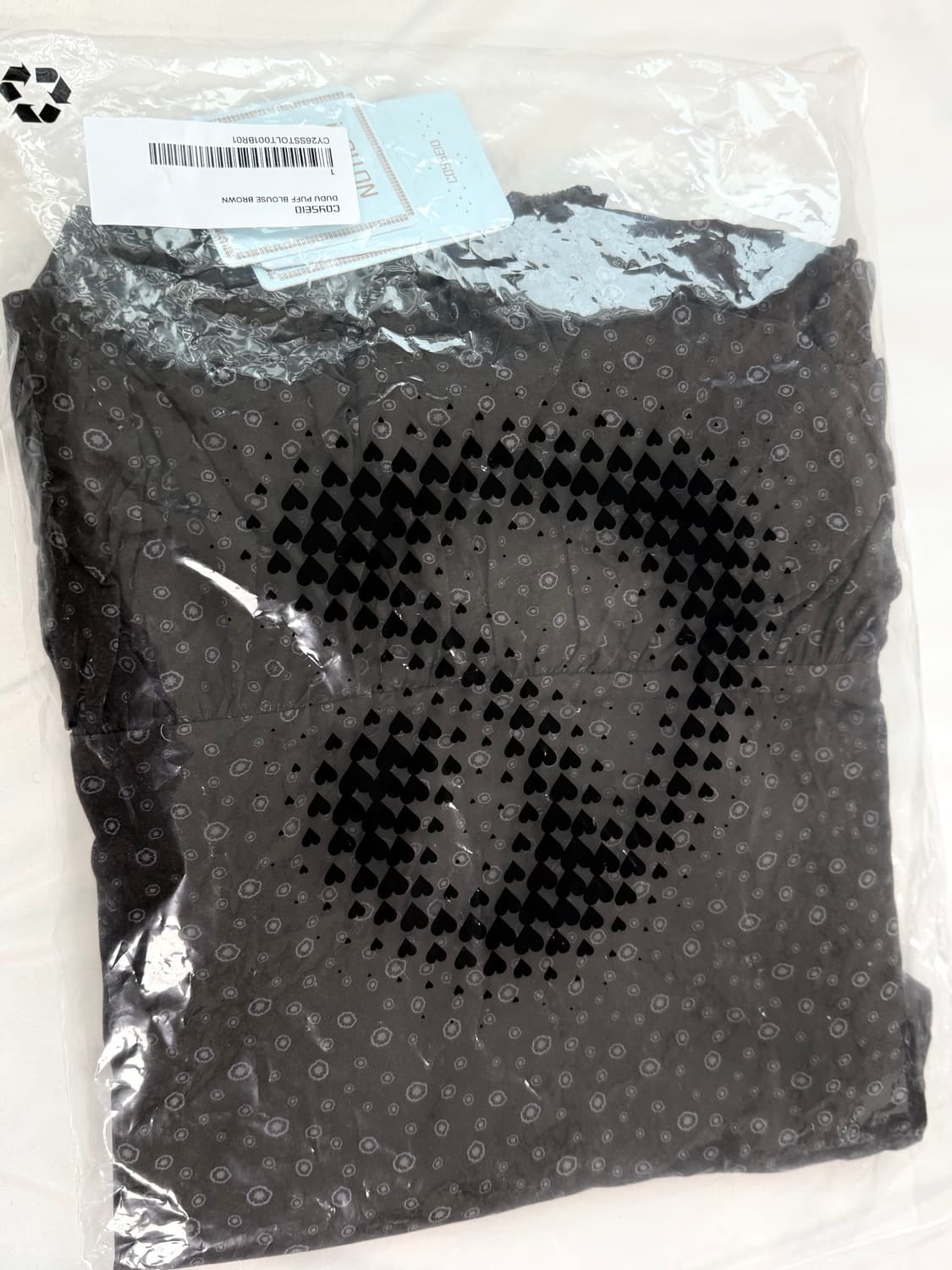 코이세이오 두두 퍼프 블라우스 브라운 상품이미지2