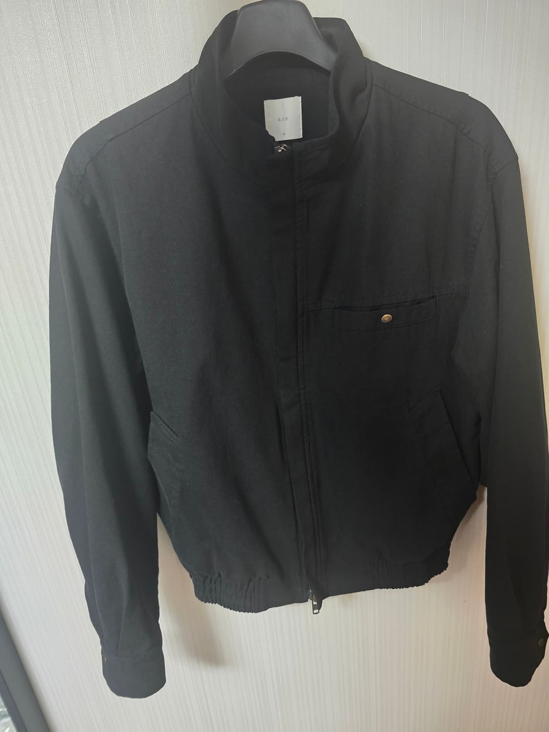 애습 덕 코튼 자켓 - 워시드 블랙 m 상품이미지2