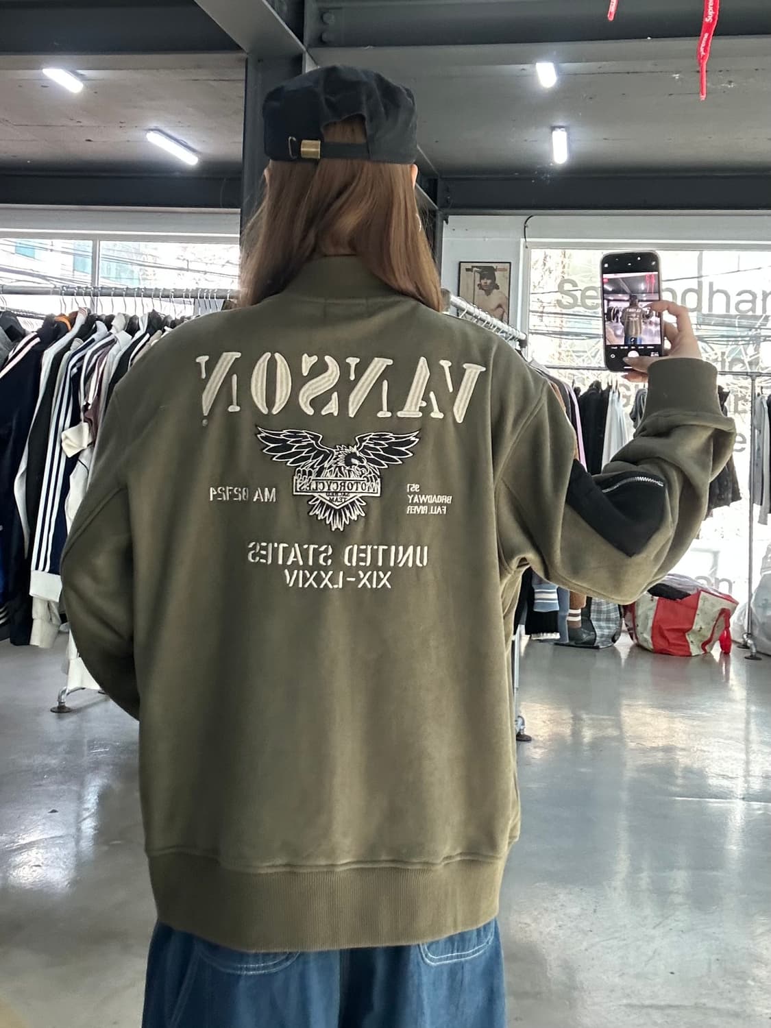 벤슨 US 자수 스웨이드 플라이트 자켓 상품이미지2