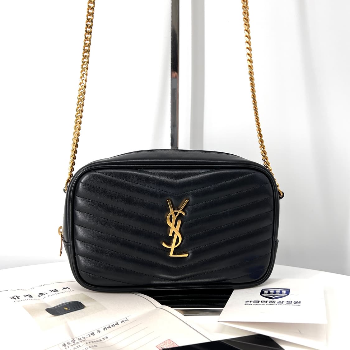 [감정완료] 생로랑 마틀라세 체인 크로스백 블랙 (748849) 상품이미지4