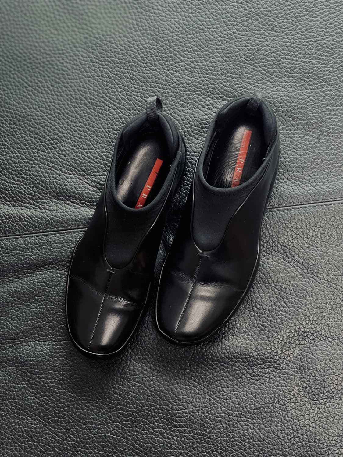 PRADA 모크 스니커즈 블랙 여성 38 상품이미지1