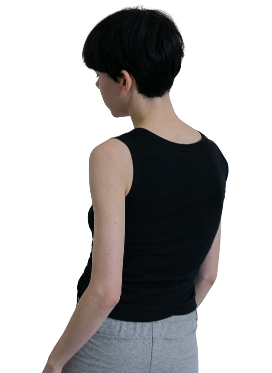 [F]퍼버즈 26ss 브레이드 탱크 슬리브리스 탑/블랙 상품이미지2