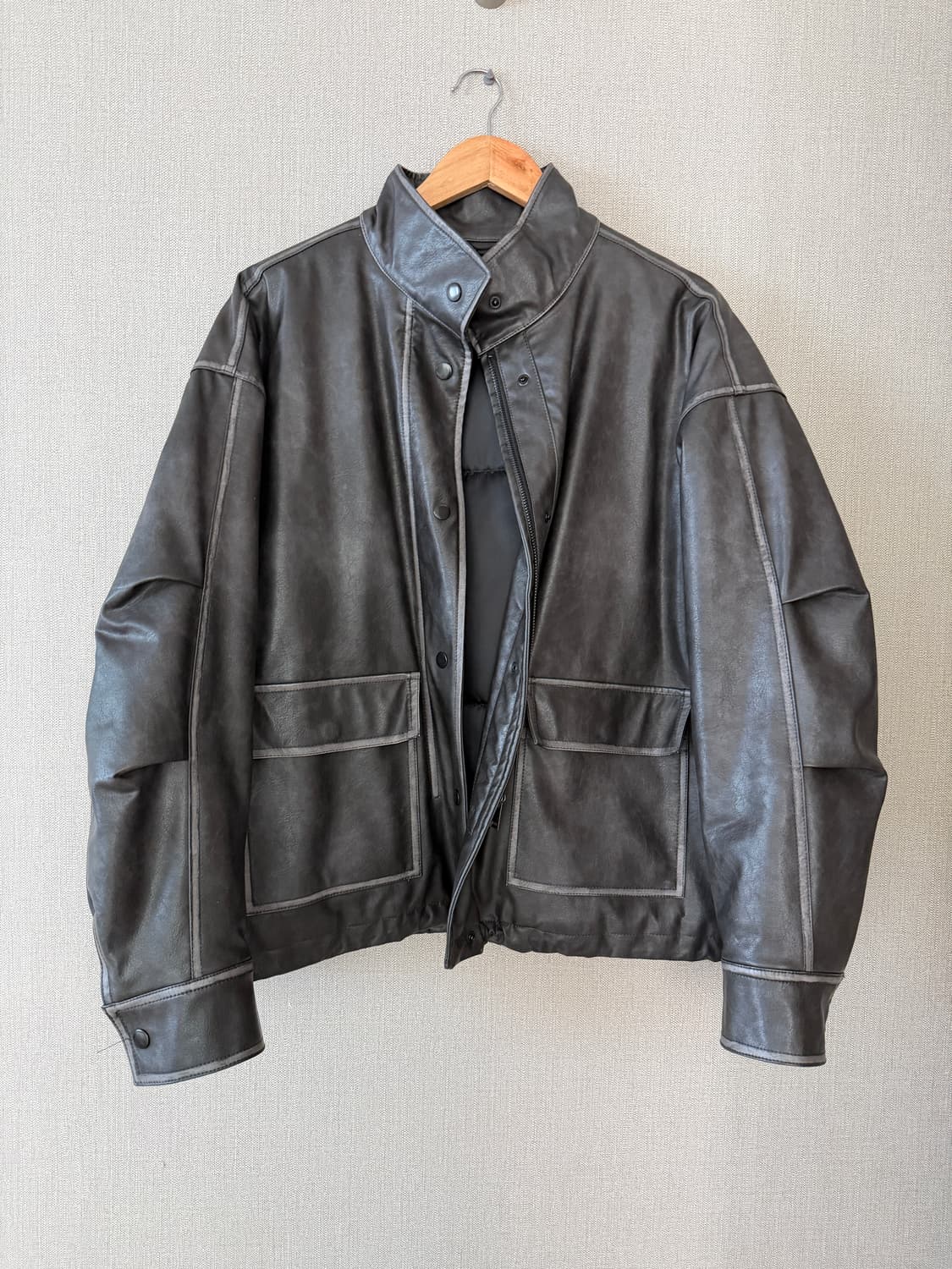 에잇세컨즈 레더 점퍼 자켓 상품이미지2