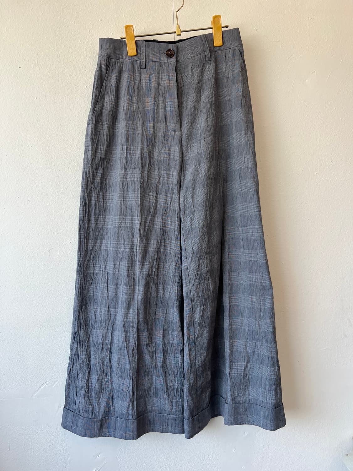 Erika Cavallini 에리카 카발리니 여성 그레이체크 코튼팬츠  상품이미지3