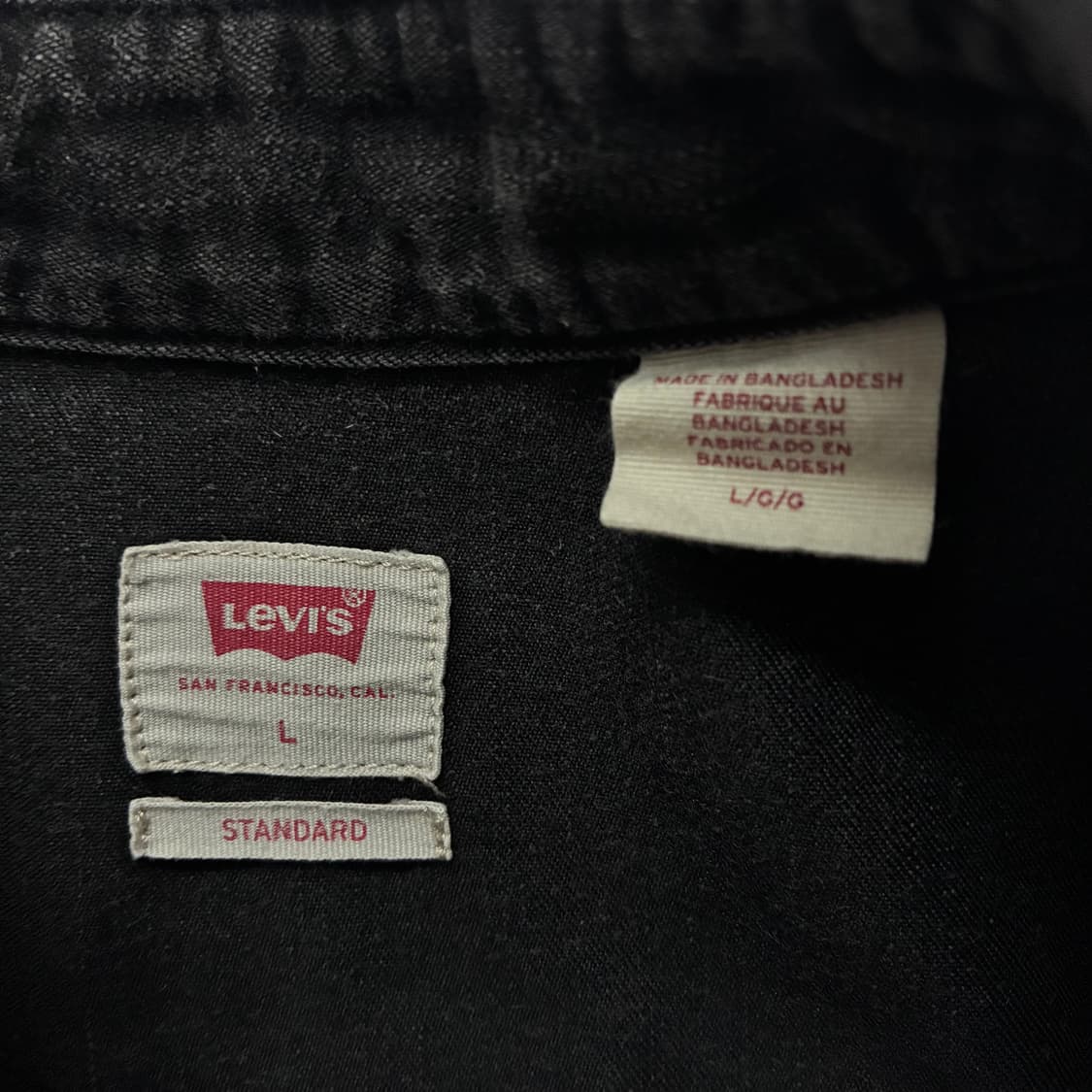 Levis  리바이스 레드탭 워싱 흑청 데님 포켓 셔츠 상품이미지5