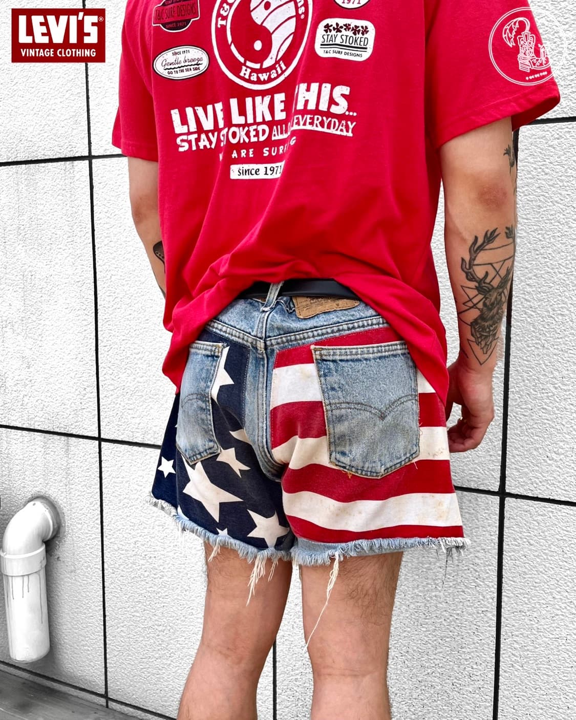 80s 리바이스 USA 빈티지 데님 커스텀 쇼츠 팬츠 상품이미지1