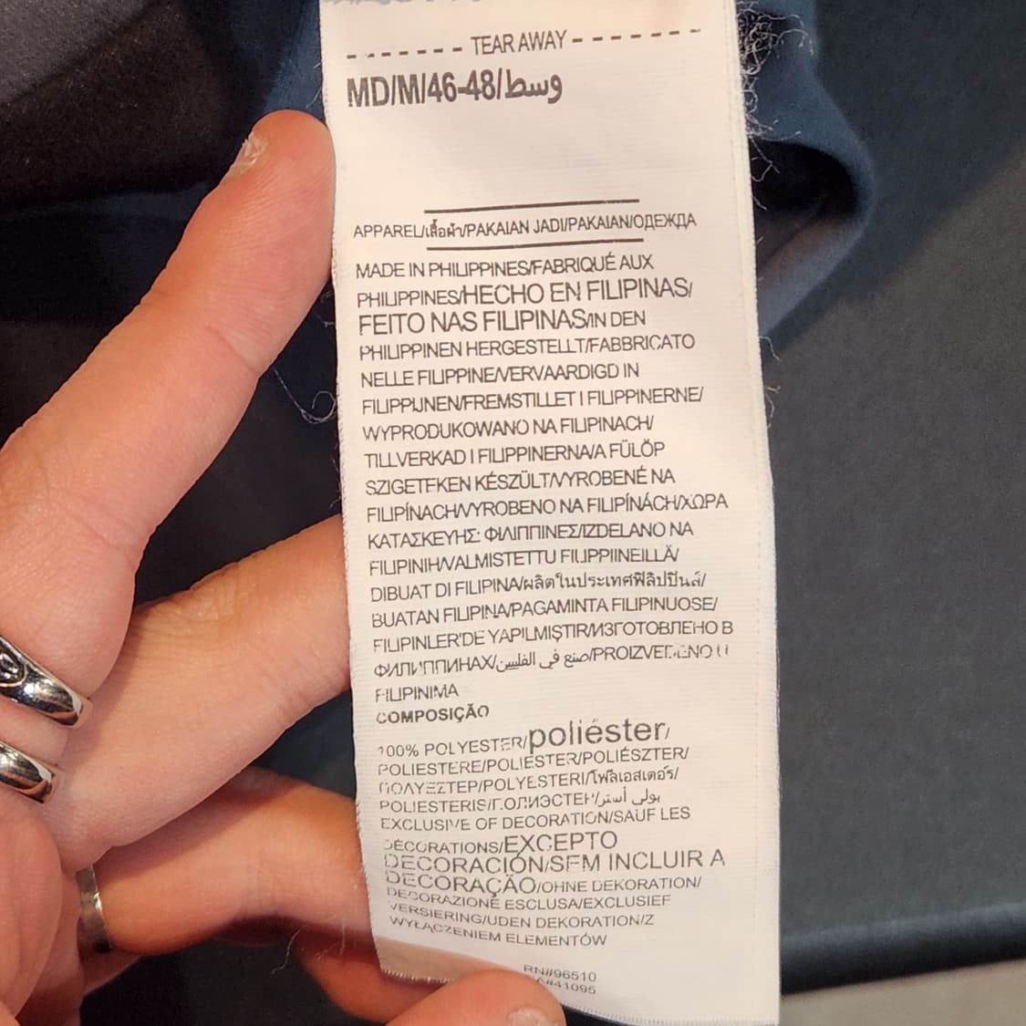 언더아머 블랙/블루 트레이닝 후드집업 (M) 상품이미지4