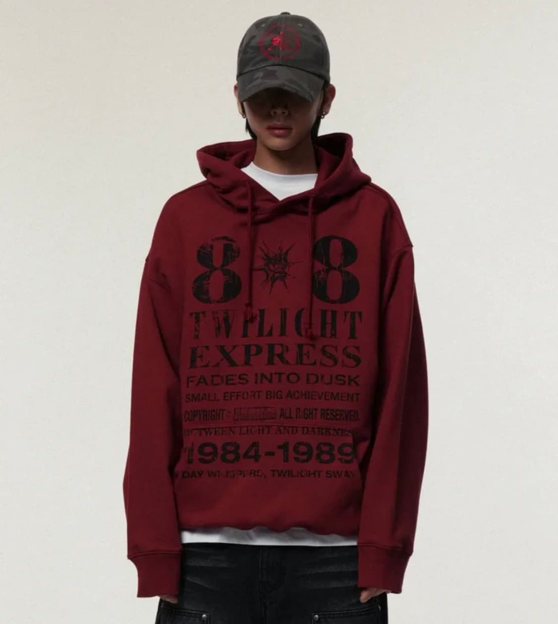 아이돈워너셀 후드티 Novichi Hoodie Maroon 1 사이즈 상품이미지1
