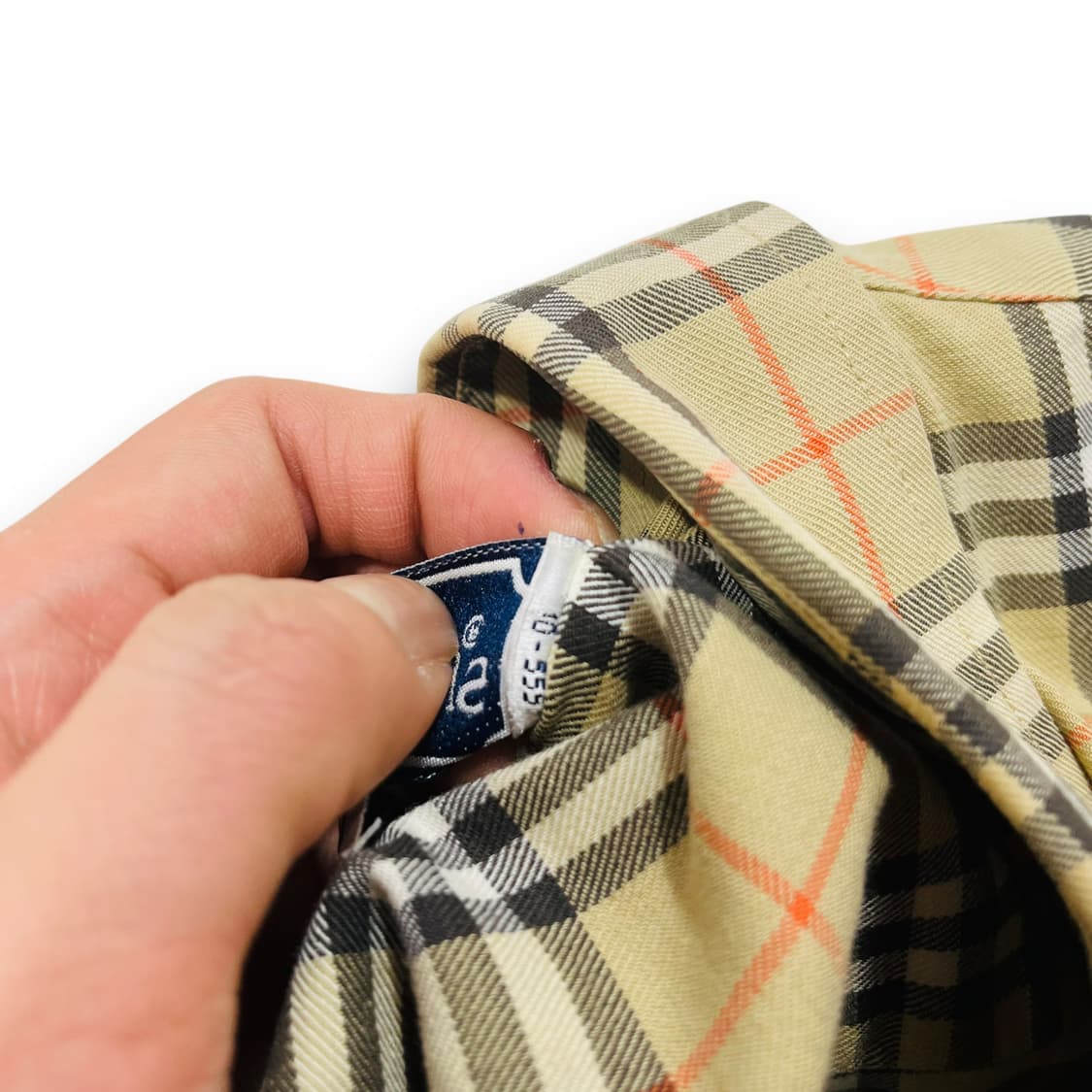 버버리 노바체크 패턴 구형 빈티지 긴팔 셔츠 상품이미지7