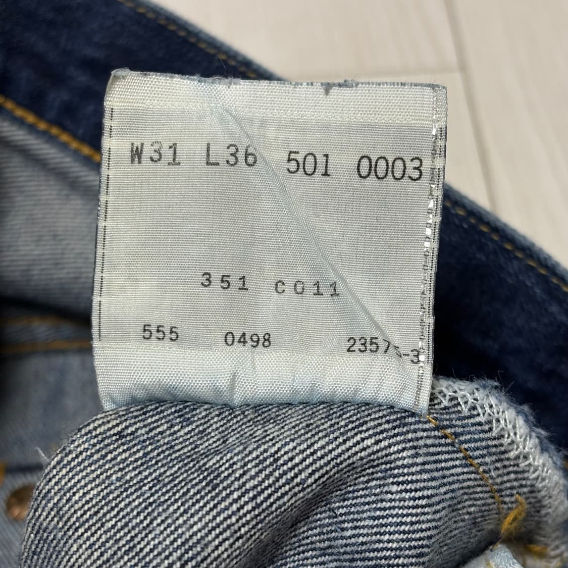 [31] 90s 리바이스 501 발렌시아제 셀비지 데님 상품이미지4