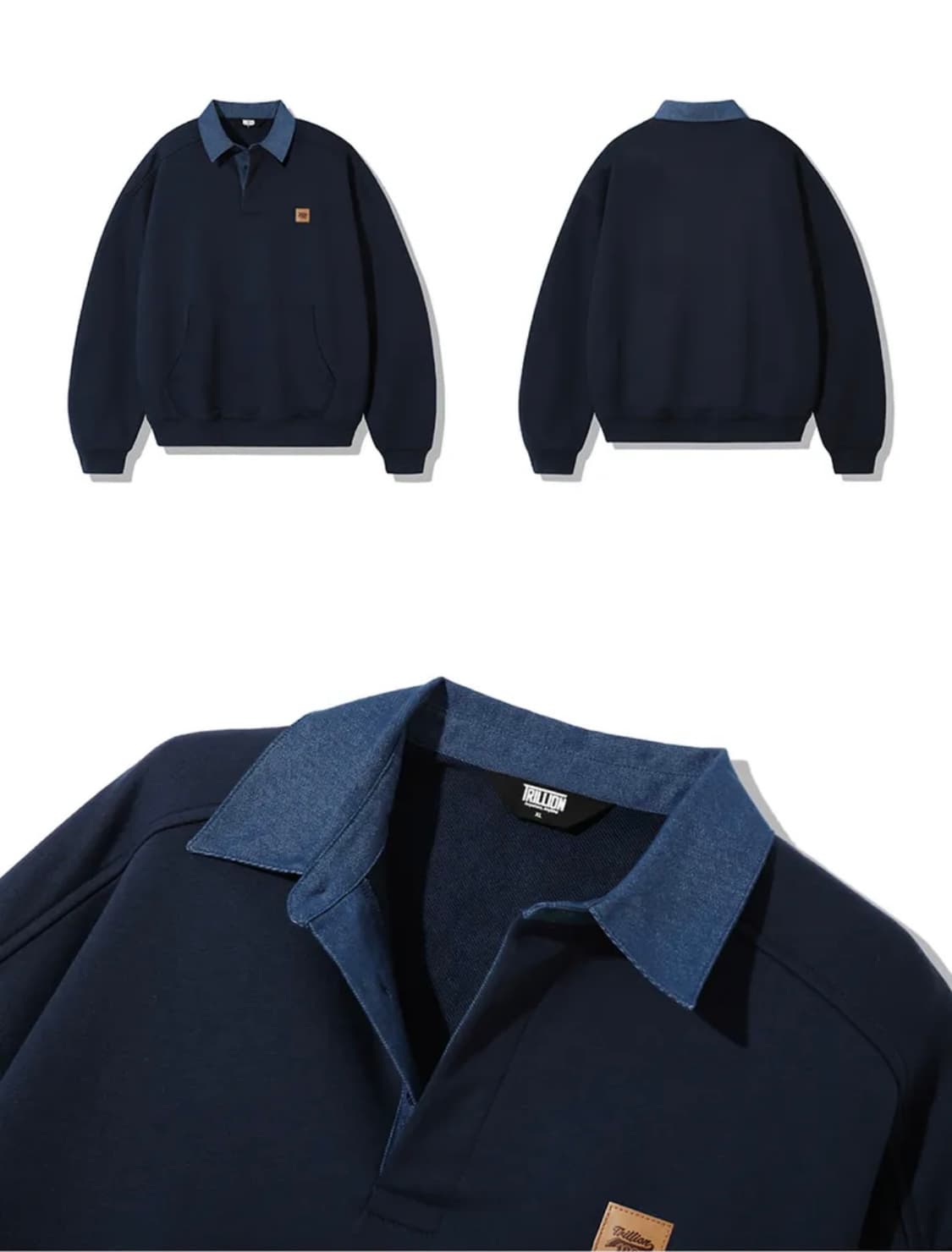 트릴리온 카라 맨투맨 상품이미지1