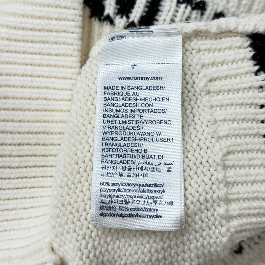 타미힐피거 타미진스 풀오버 케이블 니트 XS 상품이미지6