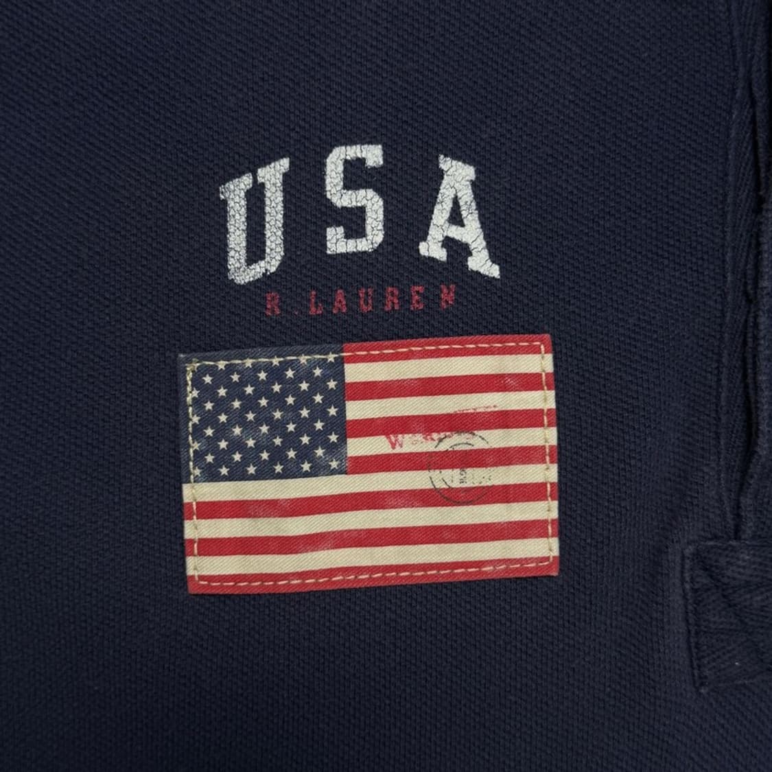 폴로 랄프로렌 빅포니 USA 성조기 PK 카라 티셔츠 네이비 XL 상품이미지3