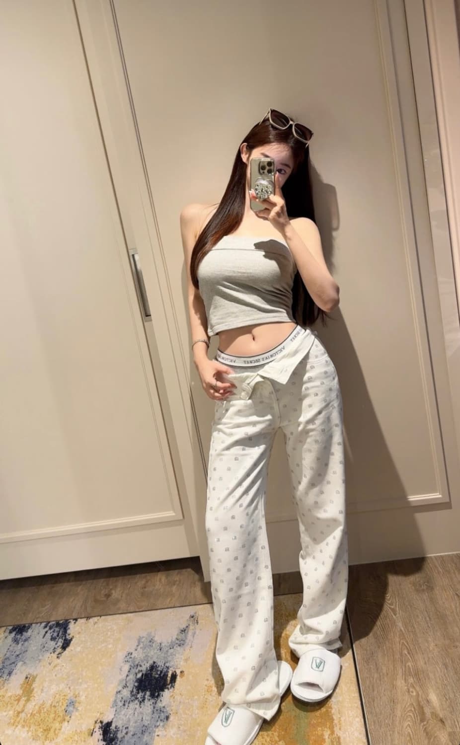 수입 aw 와이드 화이트 데님팬츠 상품이미지2