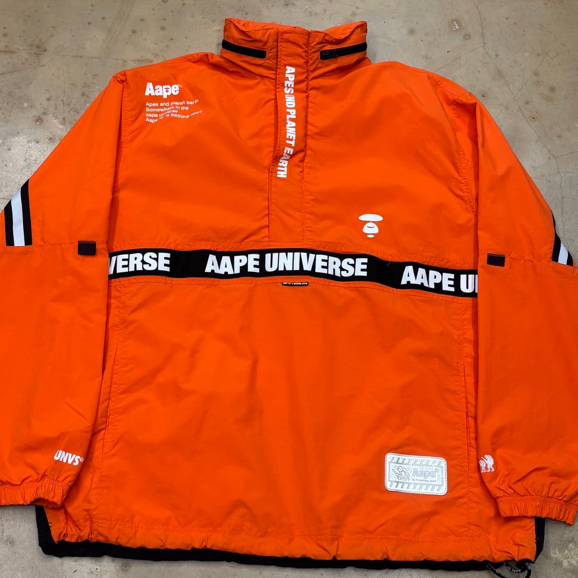 🫶🏻 새상품 Aape 에이프유니버스 오렌지 내장후드 아노락 🫶🏻 상품이미지1